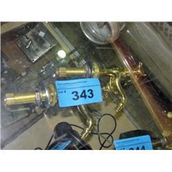 Hot and cold brass faucet set