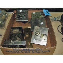 Lot of 6 vintage door lock mechanisms