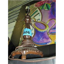 Cast metal tiffany style lamp base