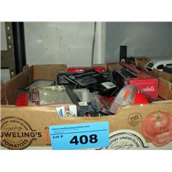 Box of diecast metal collectors cars and trucks