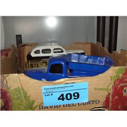 Box of assorted collectors cars and trucks