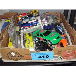 Box of assorted diecast metal collectors cars,