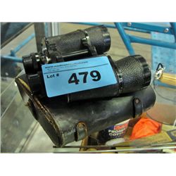Pair of binoculars with case