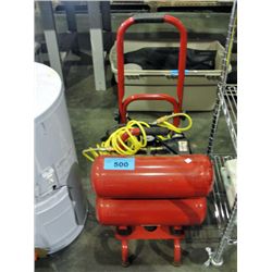 Air compressor with airline hose and pressure
