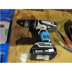 Mikita 18V cordless drill one battery no charger