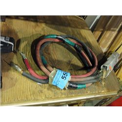 Industrial battery charger cable with contacts