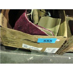 Box of carpet layers tools and accessories