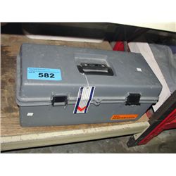 Grey plastic toolbox