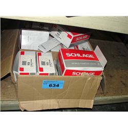 One box full of assorted world famous schlage door