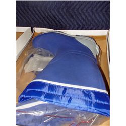 One pair of blue rubber non-steel toed work boots