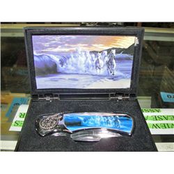 Collectors lock blade jack knife with stampeding