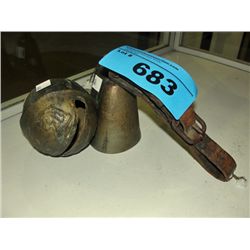 3 antique bells
