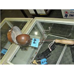 2 vintage copper ladels