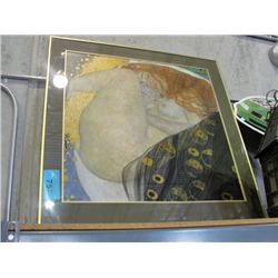 Vintage Gustav Klimt print titled Danae daughter