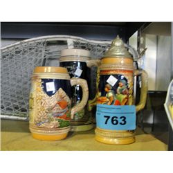 Lot of 3 german beer steins