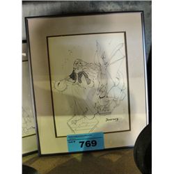 Famed limited edition fantasy art drawing print