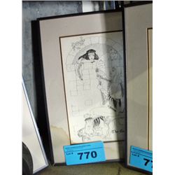 Famed limited edition fantasy art drawing print
