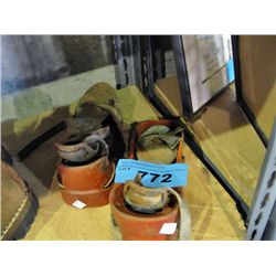 Vintage pair of divers weighted boots