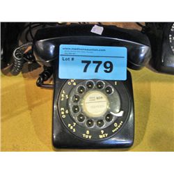 Vintage black rotary telephone