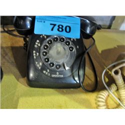 Vintage black rotary telephone