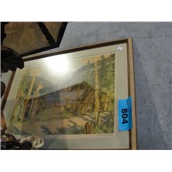 Framed west coast native print - coastal indian