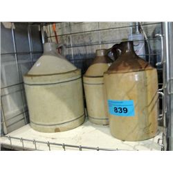 3 vintage stoneware jugs