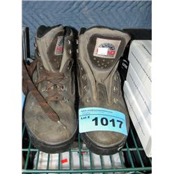 Pair of brown leather hiking boots
