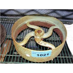 Vintage machinery steel wheel