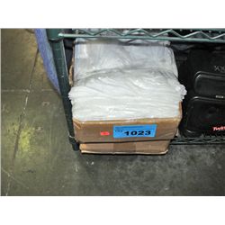 2 boxes of plain white plastic grocery bags