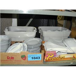 Shelf lot of international porcelain dinner ware