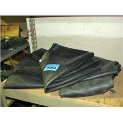 3 inflatable black rubber tire tubes