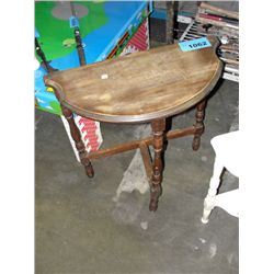 Walnut D table