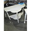 Image 1 : Painted white D table