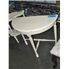 Image 1 : Painted white D table