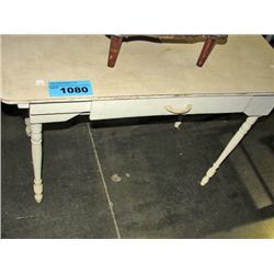 Vintage white single drawer writing desk