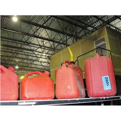 6 gasoline jerry cans