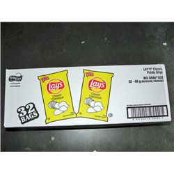 One case of lays classic potato chips (32bags/case