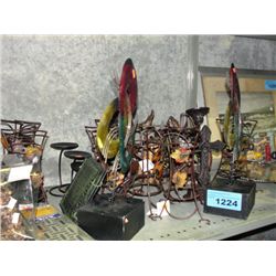 Shelf lot of assorted decorative art pieces