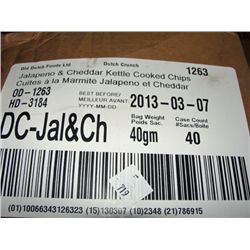 One case of old dutch potato chips - jalepeno and