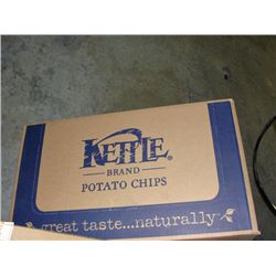 One case of kettle brand potato chips - honey