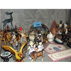 Shelf lot of vintage collectables and household