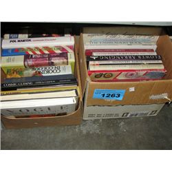 4 boxes of assorted hard cover books