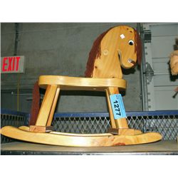 Wooden rocking horse