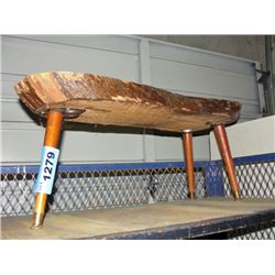 3 legged burl top table