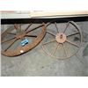 Image 1 : 2 vintage steel wagon wheels