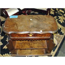 Vintage walnut magazine table