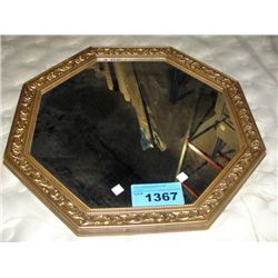 Octagon gold framed wall mirror