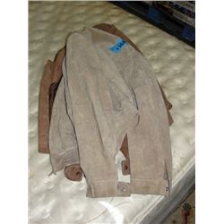 2 suede leather jackets