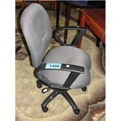 Grey and black gas lift office chair
