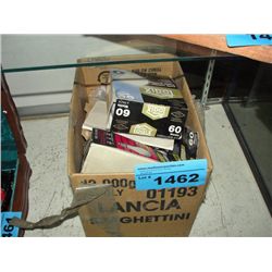Box of assorted light bulbs